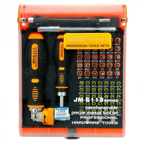 JAKEMY JM-6113 Ensemble d'outils de réparation de tournevis de matériel ménager 73 en 1 SJ72551408-012