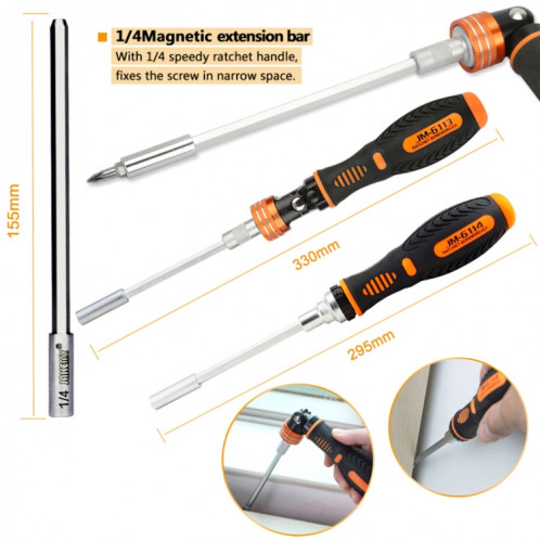 JAKEMY JM-6113 Ensemble d'outils de réparation de tournevis de matériel ménager 73 en 1 SJ72551408-012