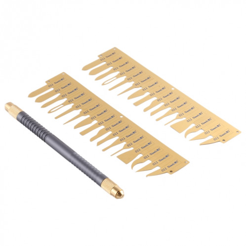 QIANLI 011 multifonctionnel CPU IC colle dissolvant couteau lame mince carte mère BGA puce colle couteau de nettoyage SQ72881443-07