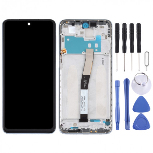 Écran LCD et numériseur complet avec cadre pour Xiaomi Redmi Note 9S (argent) SH324S797-06