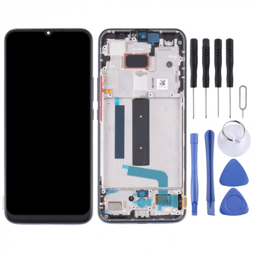 Écran d'écran LCD et numériseur AMOLED d'origine avec cadre pour Xiaomi Mi 10 Lite 5G (noir) SH326B1006-07