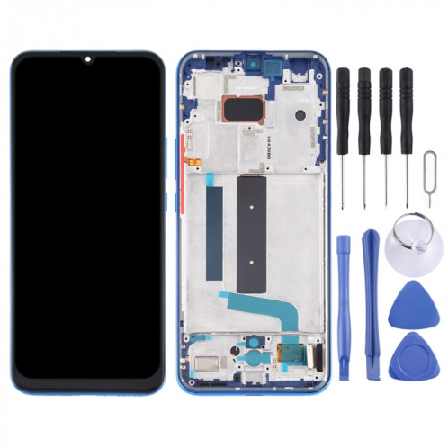 Écran LCD et numériseur d'origine AMOLED avec assemblage complet avec cadre pour Xiaomi Mi 10 Lite 5G (bleu) SH326L1505-06
