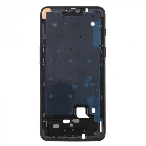 Pour OnePlus 6 Front Housing LCD Frame Bezel Plate avec touches latérales (Jet Black) SH47JB740-06