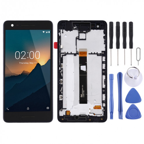 Écran LCD et numériseur complet avec cadre pour Nokia 2.1 (noir) SH49BL1618-06