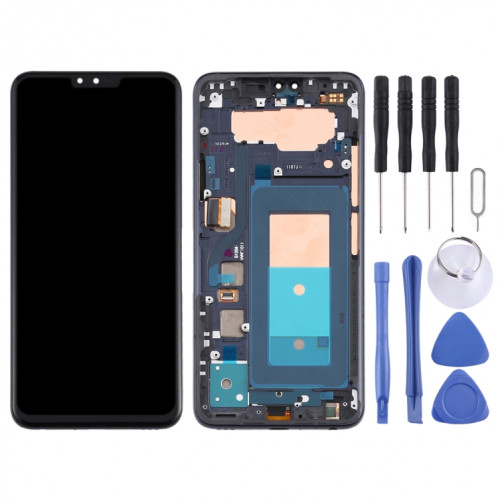 Écran LCD d'origine pour LG V40 ThinQ Digitizer Assemblage complet avec cadre (Noir) SH463B1284-06
