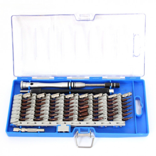 Kit d'outils de réparation d'embout de tournevis de précision en acier à outils S2 60 en 1 (bleu) SH464L1051-011
