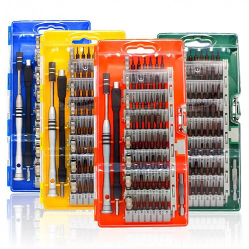 Kit d'outils de réparation d'embout de tournevis de précision en acier à outils S2 60 en 1 (bleu) SH464L1051-011