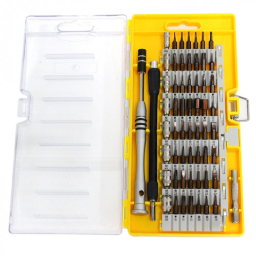Kit d'outils de réparation d'embout de tournevis de précision en acier à outils S2 60 en 1 (jaune) SH464Y620-011