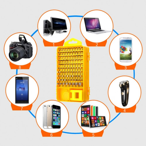 108 en 1 S2 Tool Kit d'outils de réparation de tournevis de précision en acier à outils SJ7465952-09