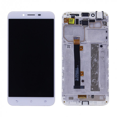 Écran LCD et numériseur complet avec cadre pour Asus Zenfone 3 Max ZC553KL / X00D (blanc) SH522W317-04