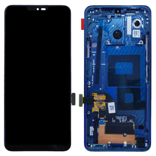 Écran LCD d'origine pour LG G7 ThinQ / G710 G710EM G710PM G710VMP Ensemble complet de numériseur avec cadre (Bleu) SH589L875-06