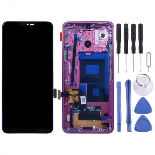 Écran LCD d'origine pour LG G7 ThinQ / G710 G710EM G710PM G710VMP Assemblage complet du numériseur avec cadre (Rouge) SH589R0-06