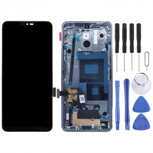 Écran LCD d'origine pour LG G7 ThinQ / G710 G710EM G710PM G710VMP Assemblage complet du numériseur avec cadre (Argent) SH589S855-06