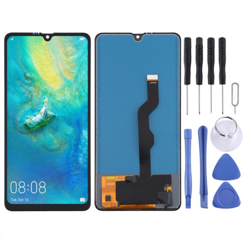 Écran LCD matériel TFT et assemblage complet du numériseur (ne prenant pas en charge l'identification d'empreintes digitales) pour Huawei Mate 20 X SH7656523-06