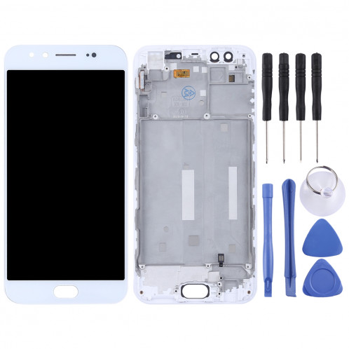 TFT Matériaux Écran LCD et Digitizer Ensemble complet avec cadre pour Vivo X9 (Blanc) SH721W1358-06