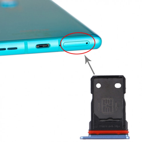 Pour plateau de carte SIM OnePlus 8 5G UW (Verizon) (bleu) SH722L212-04