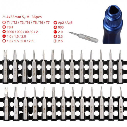 Kaisi K-1936 36 en 1 jeu de tournevis de précision Kit d'outils de réparation électronique SK77271534-09