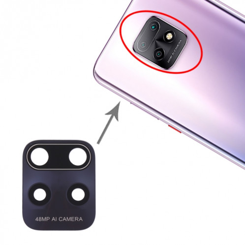 Objectif de caméra arrière 10 PCS pour Xiaomi Redmi 10X 5G SH782057-04