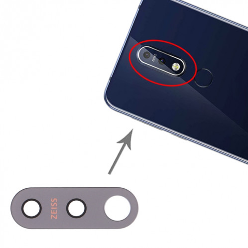 Objectif de caméra arrière 10 pièces pour Nokia 7.1 / TA-1085 / TA-1095 / TA-1096 SH7826153-04