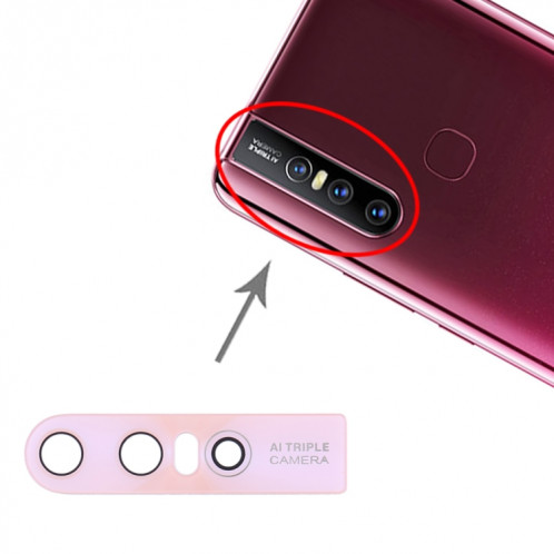 Pour Vivo S1 / V15 10pcs objectif de caméra arrière (rose) SH879F1452-04