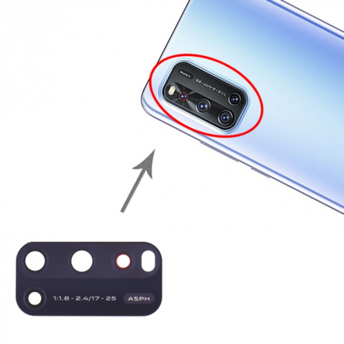 Pour Vivo V19 10pcs objectif de caméra arrière SH7885846-04