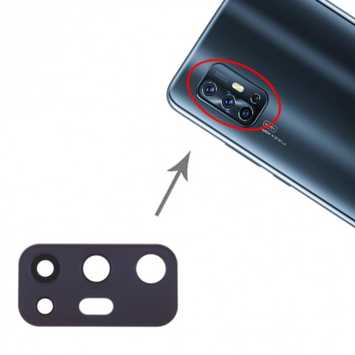 Pour Vivo V17 10pcs objectif de caméra arrière (noir) SH887B1365-04