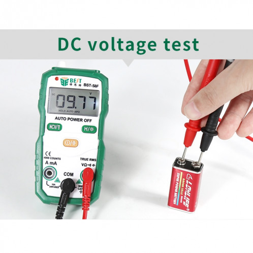 Meilleur multimètre de gamme entièrement automatique BST-58F sans décalage Identification intelligente multimètre numérique ménage Mini Instrument électrique SB79371634-010