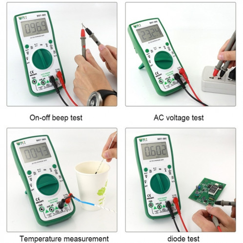 MEILLEUR multimètre numérique multifonction BST-58X plage automatique affichage semi-rétro-éclairé à quatre positions Anti-brûlure intelligent SB7938822-08