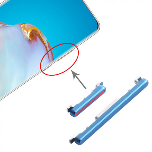 Bouton d'alimentation et bouton de contrôle du volume pour Huawei P40 Pro (bleu) SH034L450-04