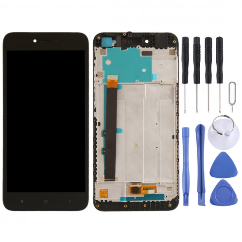 Ecran LCD et numériseur Assemblage complet avec cadre pour Xiaomi Redmi Note 5A (Noir) SH222B686-06