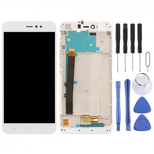 Ecran LCD et assemblée complète de numérisation avec cadre pour Xiaomi Redmi Note 5A Prime / Remdi Y1 (Blanc) SH223W897-06