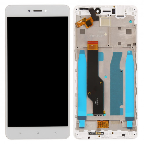 Ecran LCD et assemblée complète du numériseur avec cadre pour Xiaomi Redmi Note 4X (Blanc) SH224W585-06