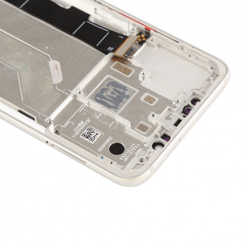 Ecran LCD et numériseur Assemblage complet avec cadre et touches latérales pour Xiaomi Mi 8 (Argent) SH226S1130-06