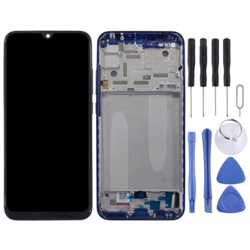 Écran LCD et numériseur complet avec cadre pour Xiaomi Mi CC9e / Mi A3 (bleu) SH284L1707-06