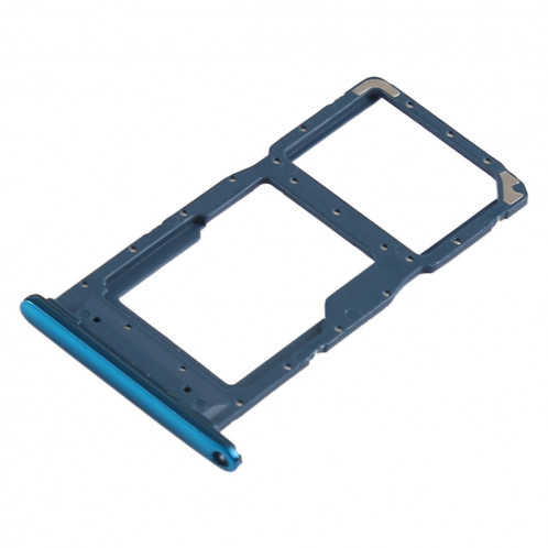 Bac à carte SIM + Bac à carte SIM / à carte Micro SD pour Huawei P Smart + (2019) (Bleu) SH291L593-05