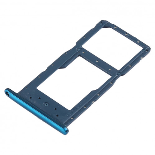 Bac à carte SIM + Bac à carte SIM / à carte Micro SD pour Huawei P Smart + (2019) (Bleu) SH291L593-05