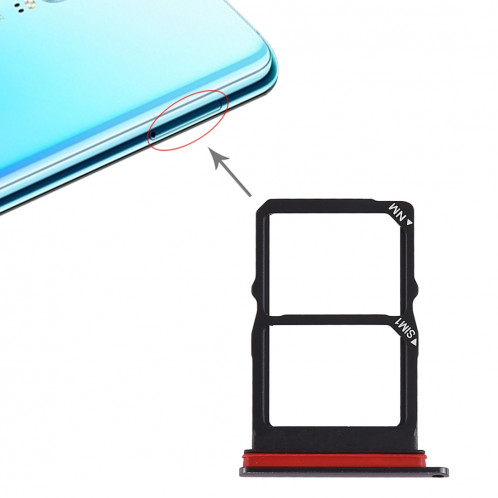 Bac à cartes SIM + Bac à cartes SIM pour Huawei P30 (Noir) SH293B1234-05