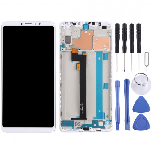 Ecran LCD et Assembleur Complet Digitaliseur avec Cadre pour Xiaomi Mi Max 3 (Blanc) SH303W1907-06