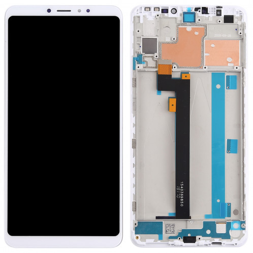Ecran LCD et Assembleur Complet Digitaliseur avec Cadre pour Xiaomi Mi Max 3 (Blanc) SH303W1907-06