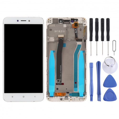 Ecran LCD et assemblée complète du numériseur avec cadre pour Xiaomi Redmi 4X (Blanc) SH319W1952-06