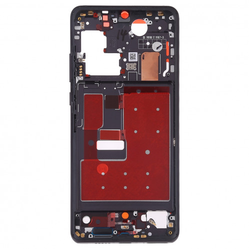 Plaque de lunette de cadre LCD de boîtier avant avec touches latérales pour Huawei P30 Pro (Noir) SH439B1194-06