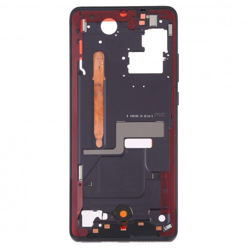 Plaque de lunette de cadre LCD de boîtier avant avec touches latérales pour Huawei P30 Pro (Noir) SH439B1194-06