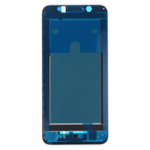 Plaque de cadre de boîtier LCD pour boîtier avant pour Huawei Y5 Prime (2018) (Blanc) SH441W1420-06
