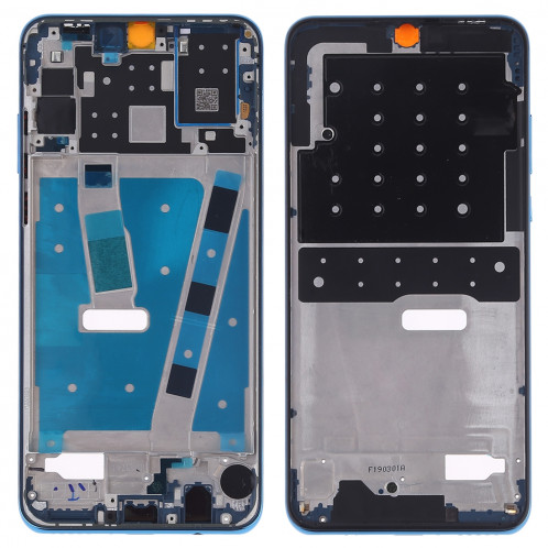 Plaque de lunette de cadre LCD de boîtier avant avec touches latérales pour Huawei P30 Lite (bleu) SH442L1084-06