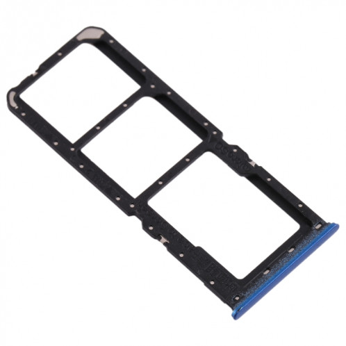 Plateau de la carte SIM + plateau de la carte SIM + plateau de la carte Micro SD pour OPPO A11x (bleu) SH538L1323-05