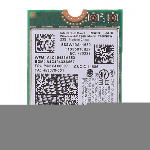 Carte réseau sans fil double bande AC1200 NGFF M.2 7260NGW 7260AC Carte réseau pour Lenovo T440 X40 B40 B40 Y40 Y70 7260AC SH85541410-04