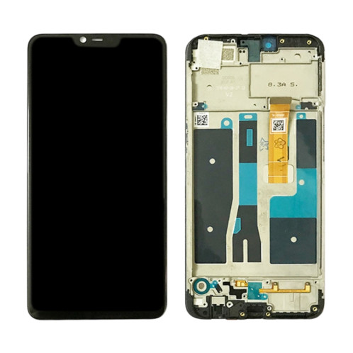 Écran LCD TFT pour OPPO A5 / A3s (version haute) Assemblage complet du numériseur avec cadre (noir) SH564B1754-04