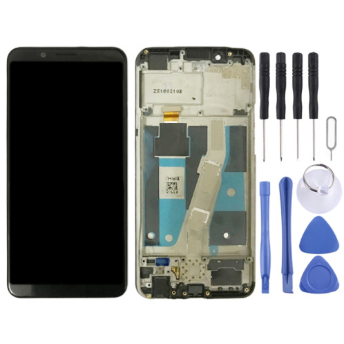 Écran LCD TFT pour Assemblage complet du numériseur OPPO A83 avec cadre (Noir) SH565B1366-04