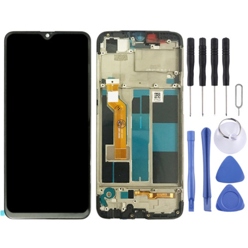 Écran LCD TFT pour OPPO A7X / F9 / F9 Pro / Realme 2 Pro Assemblage complet du numériseur avec cadre (Noir) SH566B855-04