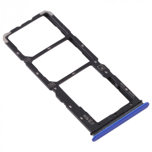 Pour vivo Y5s plateau de carte SIM + plateau de carte SIM + plateau de carte Micro SD (bleu) SH609L85-05